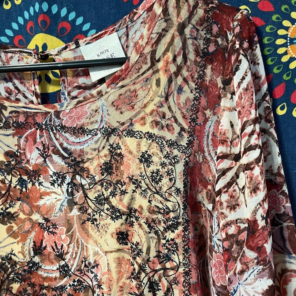 Knox Rose Long Sleeve Maxi Fall Print Dress